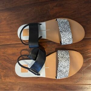 Black and White Sandals